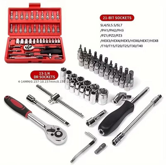 JUEGO DE HERRAMIENTAS DE 46 PIEZAS